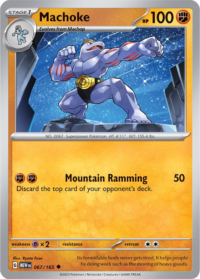 Pokemon - 151 - Machoke - 067/165 - Reverse Holofoil