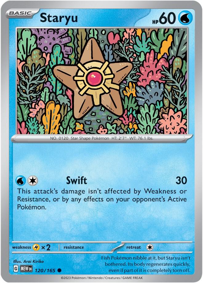 Pokemon - 151 - Staryu - 120/165 - Reverse Holofoil
