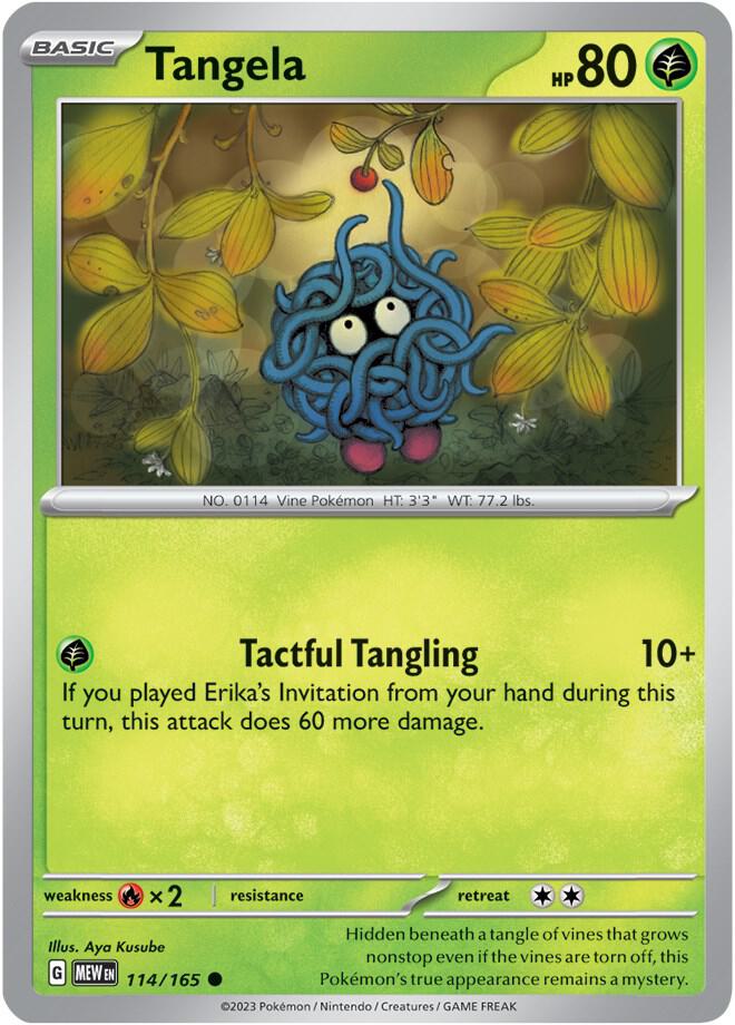 Pokemon - 151 - Tangela - 114/165 - Reverse Holofoil