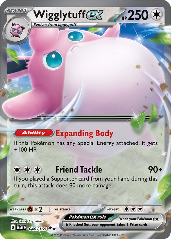 Pokemon - 151 - Wigglytuff ex - 040/165 - Holofoil