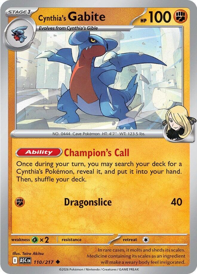 Pokemon - Ascended Heroes - Cynthia's Gabite - 110/217 - Normal