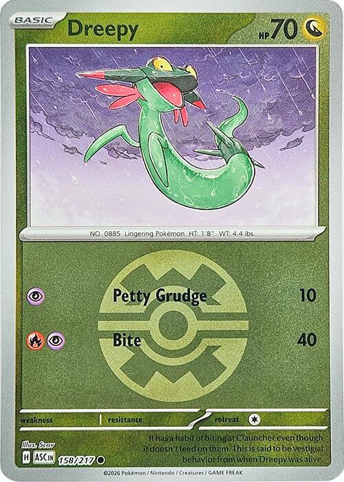 Pokemon - Ascended Heroes - Dreepy - 158/217 - Quick Ball