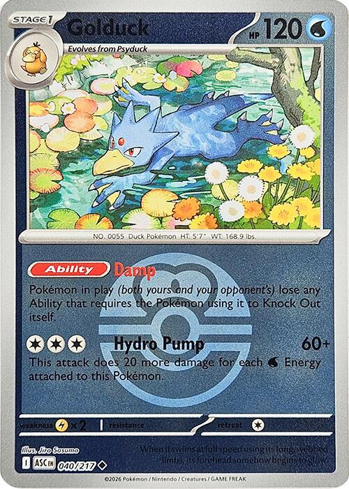 Pokemon - Ascended Heroes - Golduck - 040/217 - Love Ball