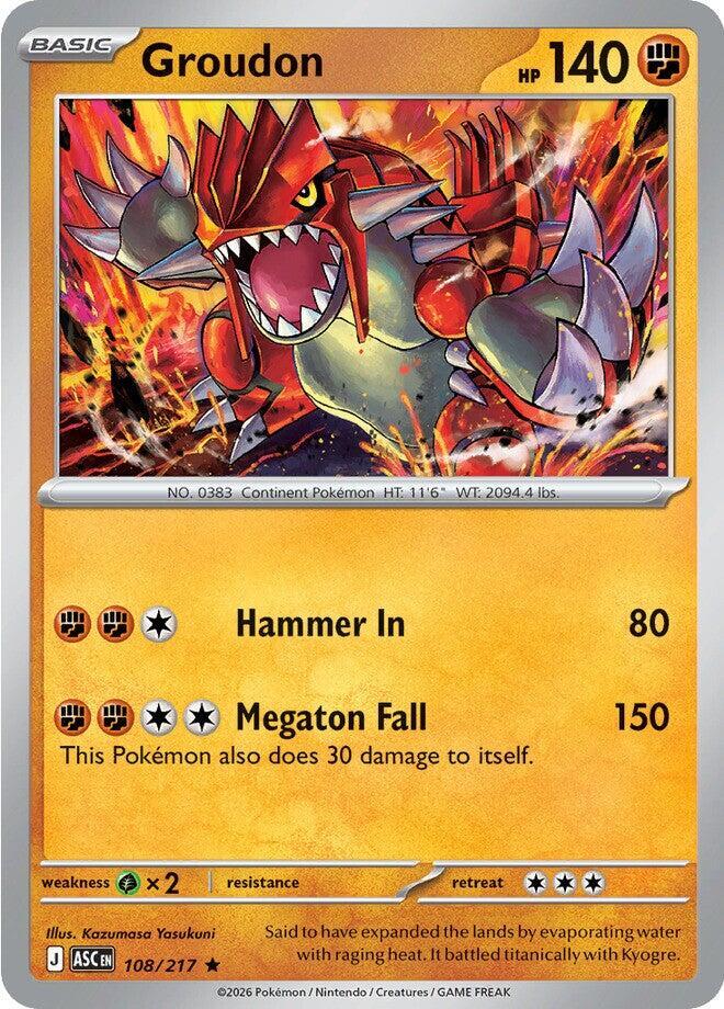 Pokemon - Ascended Heroes - Groudon - 108/217 - Holofoil