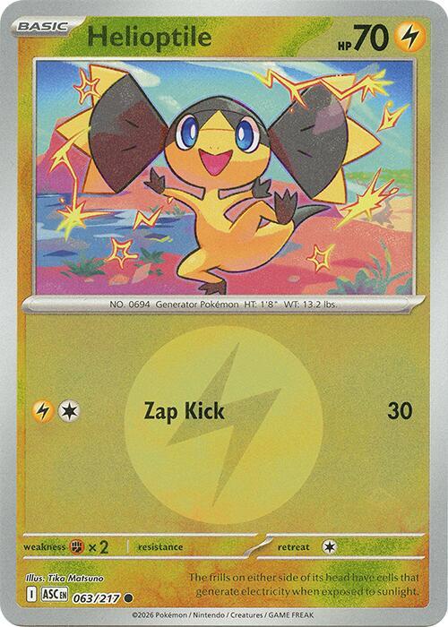 Pokemon - Ascended Heroes - Helioptile - 063/217 - Energy Symbol Pattern