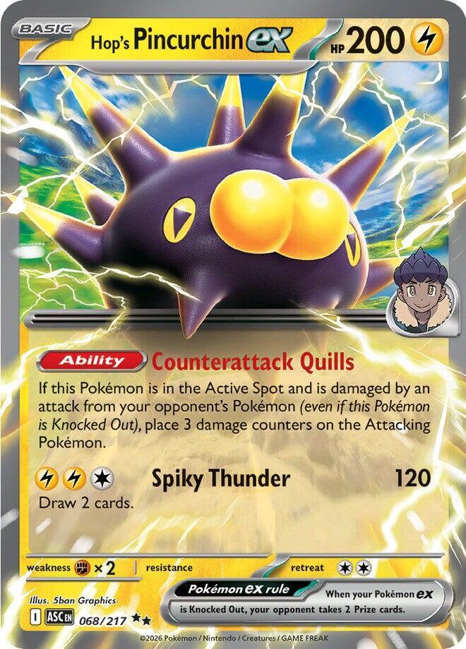 Pokemon - Ascended Heroes - Hop's Pincurchin ex - 068/217 - Holofoil