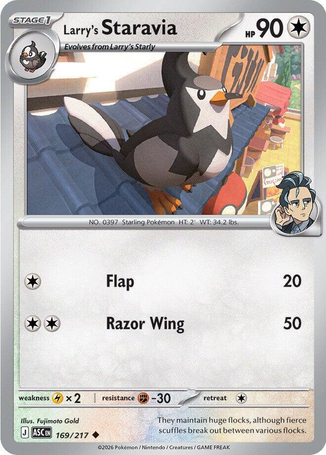 Pokemon - Ascended Heroes - Larry's Staravia - 169/217 - Energy Symbol Pattern