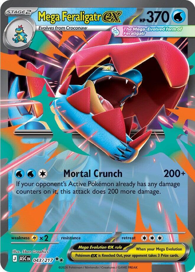 Pokemon - Ascended Heroes - Mega Feraligatr ex - 043/217 - Holofoil