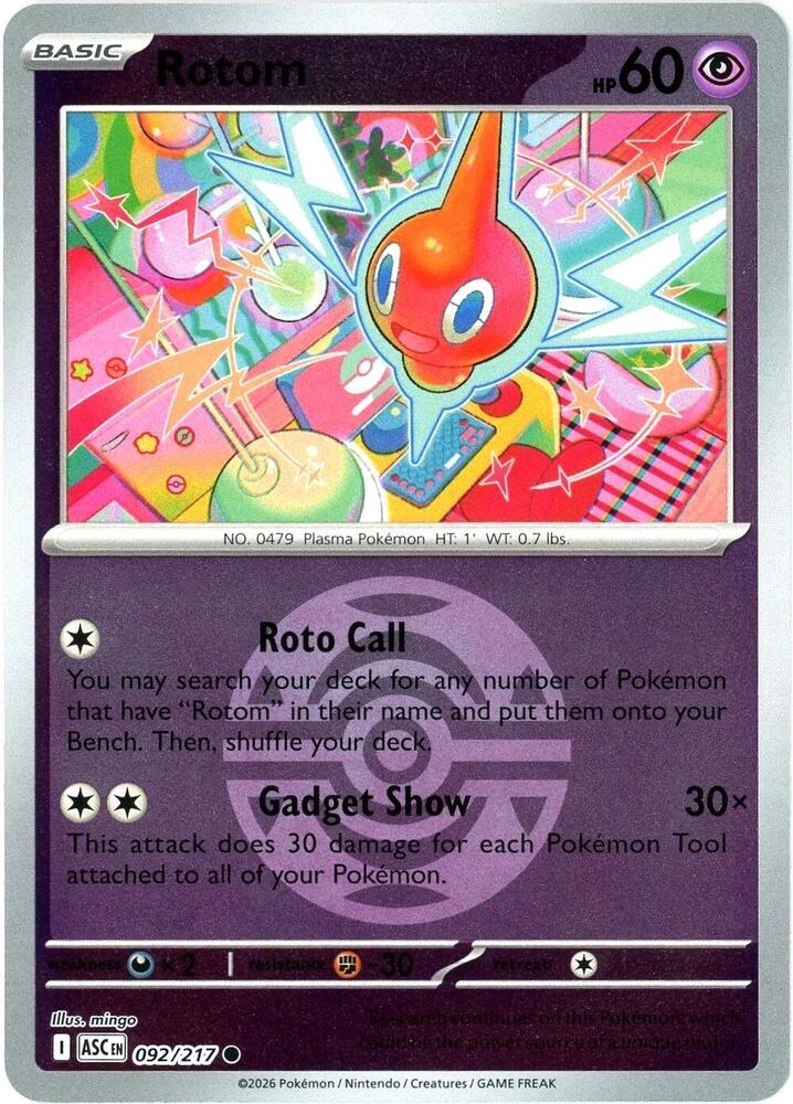 Pokemon - Ascended Heroes - Rotom - 092/217 - Dusk Ball