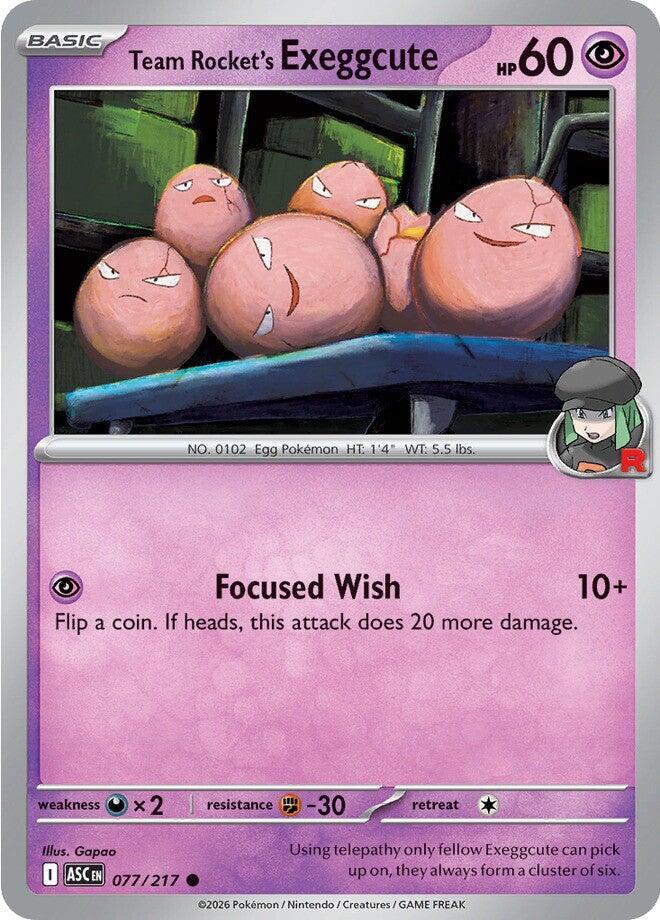 Pokemon - Ascended Heroes - Team Rocket's exeggcute - 077/217 - Energy Symbol Pattern