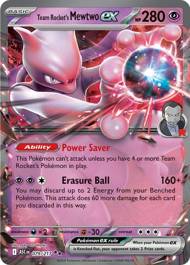 Pokemon - Ascended Heroes - Team Rocket's Mewtwo ex - 079/217 - Holofoil