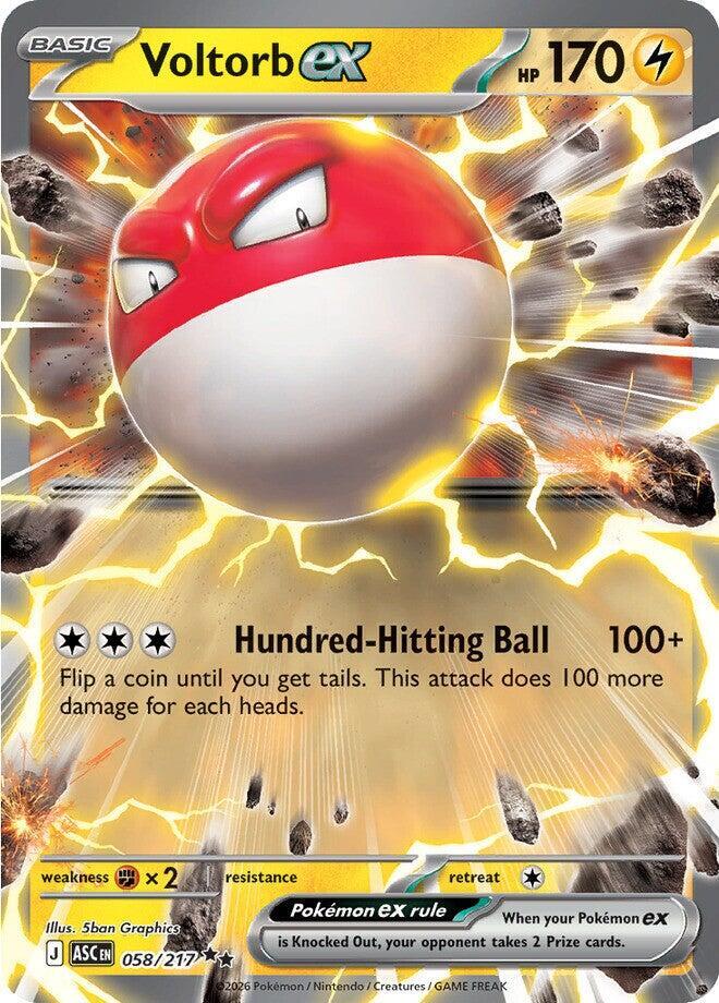 Pokemon - Ascended Heroes - Voltorb ex - 058/217 - Holofoil