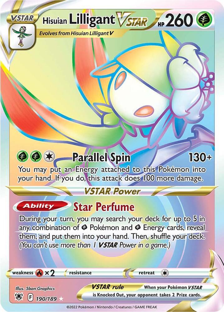 Pokemon - Astral Radiance - Hisuian Lilligant VSTAR - 190/189 - Holofoil
