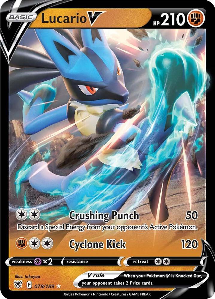 Pokemon - Astral Radiance - Lucario V - 078/189 - Holofoil