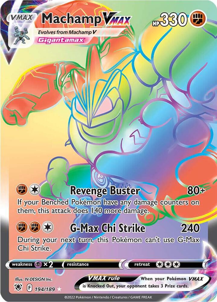 Pokemon - Astral Radiance - Machamp VMAX - 194/189 - Holofoil