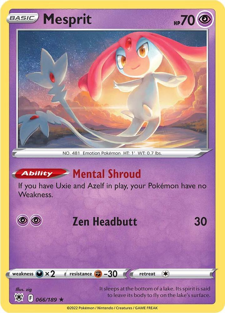 Pokemon - Astral Radiance - Mesprit - 066/189 - Reverse Holofoil