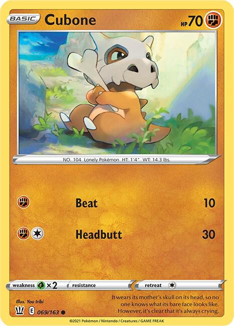 Pokemon - Battle Styles - Cubone - 069/163 - Reverse Holofoil