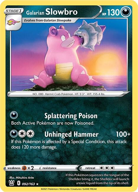 Pokemon - Battle Styles - Galarian Slowbro - 092/163 - Reverse Holofoil