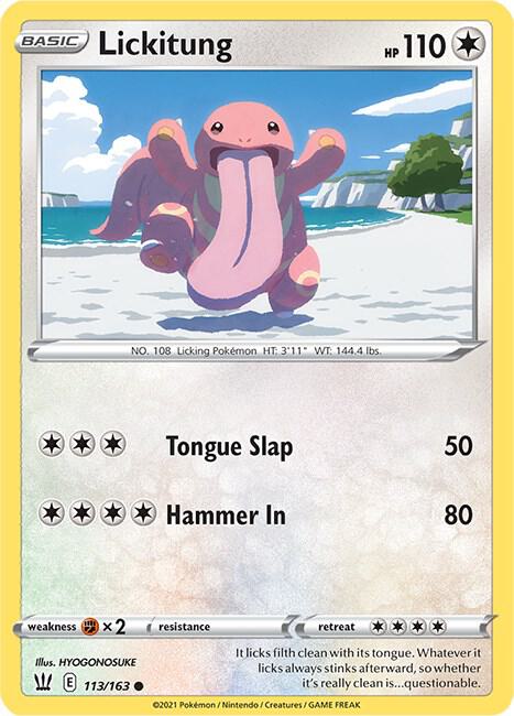 Pokemon - Battle Styles - Lickitung - 113/163 - Reverse Holofoil