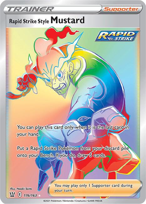 Pokemon - Battle Styles - Rapid Strike Style Mustard - 176/163 - Holofoil