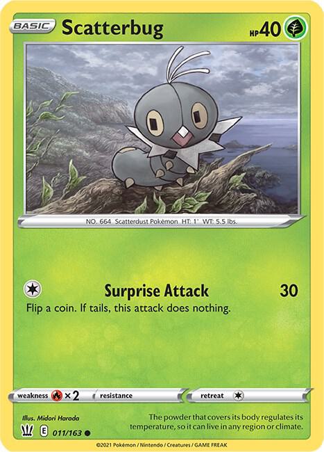 Pokemon - Battle Styles - Scatterbug - 011/163 - Reverse Holofoil
