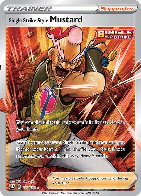 Pokemon - Battle Styles - Single Strike Style Mustard - 163/163 - Holofoil