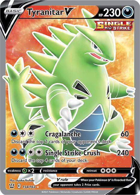 Pokemon - Battle Styles - Tyranitar V - 154/163 - Holofoil