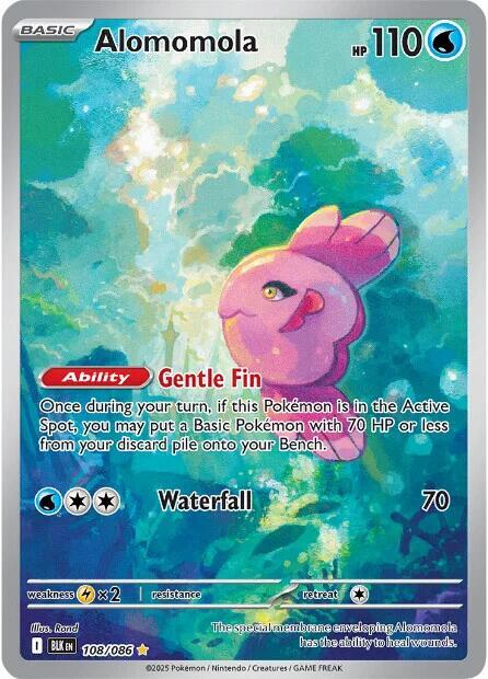 Pokemon - Scarlet & Violet - Black Bolt - Alomomola - 108/086 - Holofoil