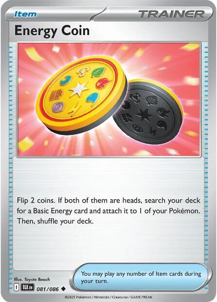 Pokemon - Scarlet & Violet - Black Bolt - Energy Coin - 081/086 - Reverse Holofoil