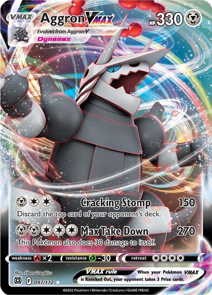 Pokemon - Brilliant Stars - Aggron VMAX - 097/172 - Holofoil