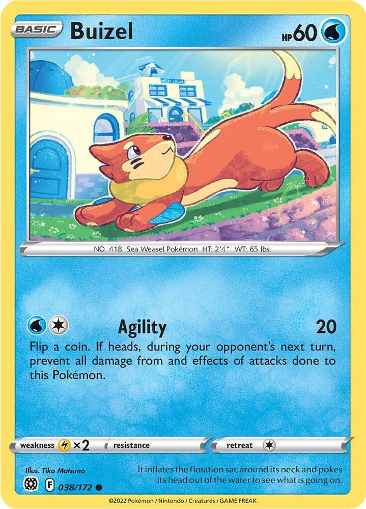 Pokemon - Brilliant Stars - Buizel - 038/172 - Reverse Holofoil
