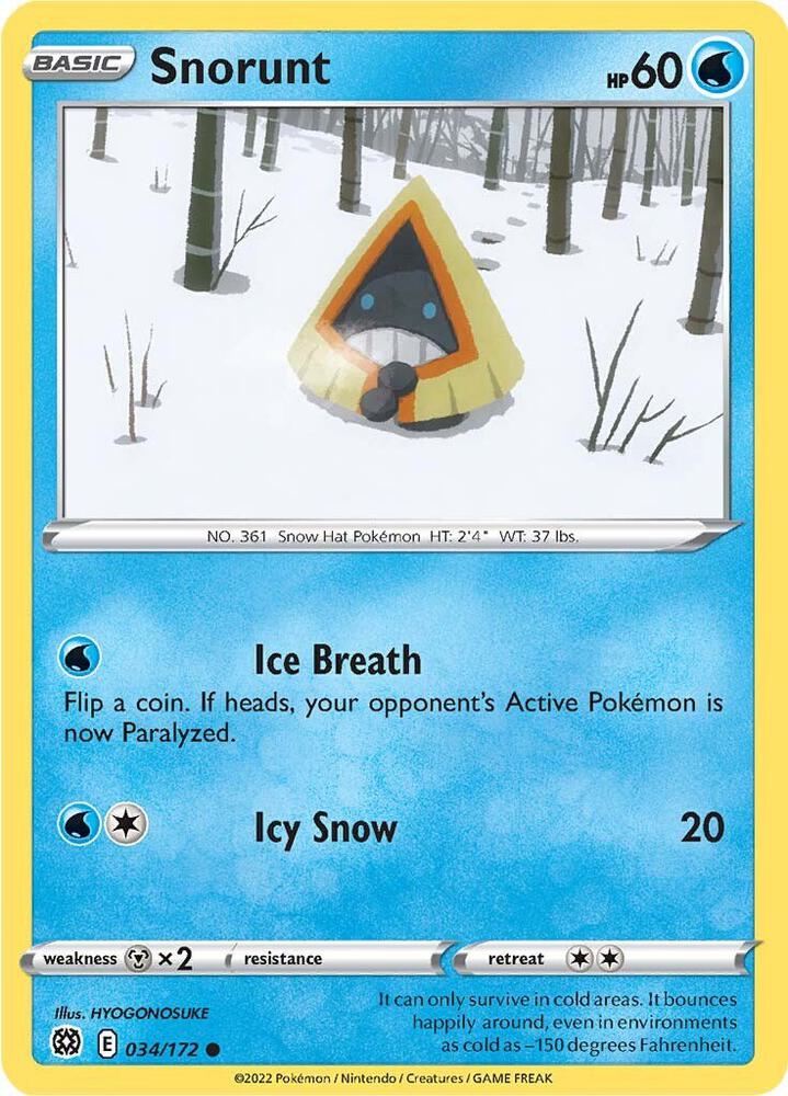 Pokemon - Brilliant Stars - Snorunt - 034/172