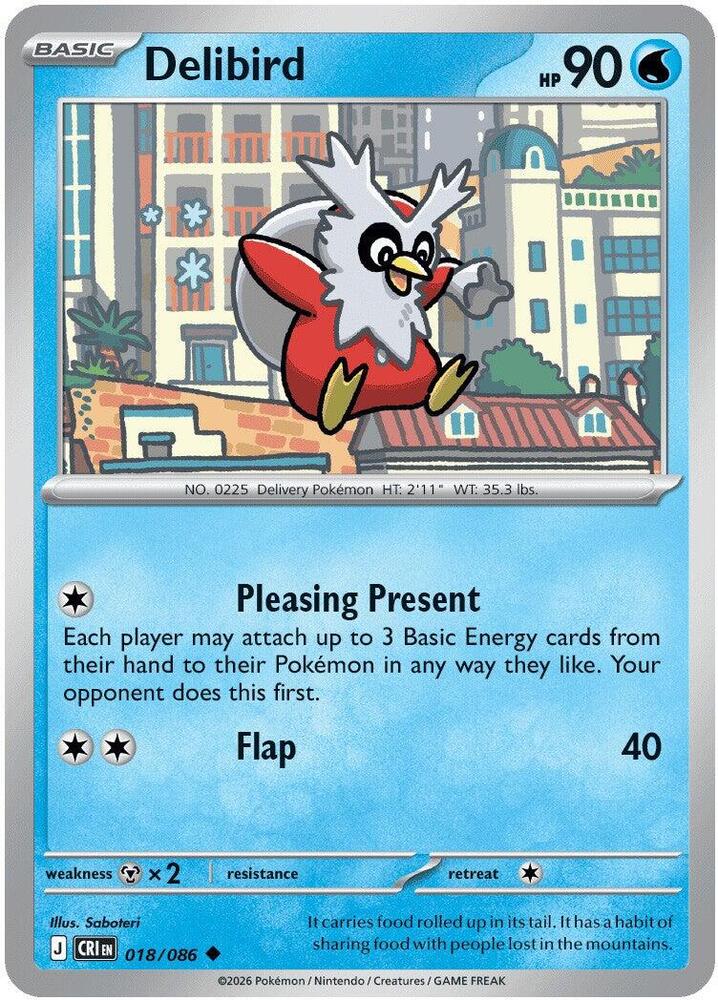 Pokemon - Chaos Rising - Delibird - 018/086 - Normal