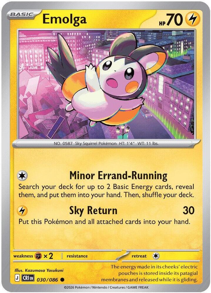 Pokemon - Chaos Rising - Emolga - 030/086 - Normal