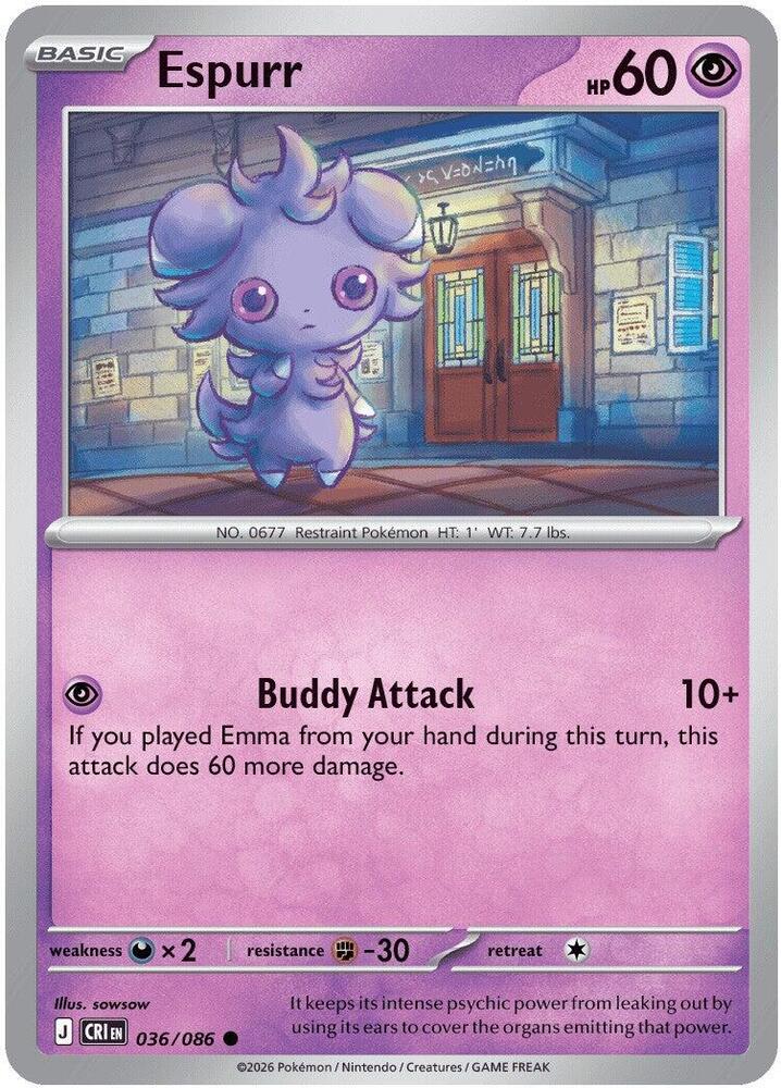 Pokemon - Chaos Rising - Espurr - 036/086 - Normal