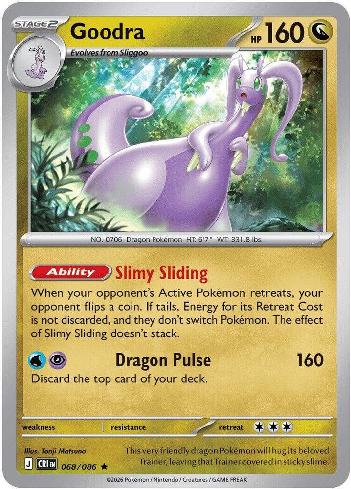 Goodra 068/086 Reverse Holofoil — Chaos Rising Pokémon card