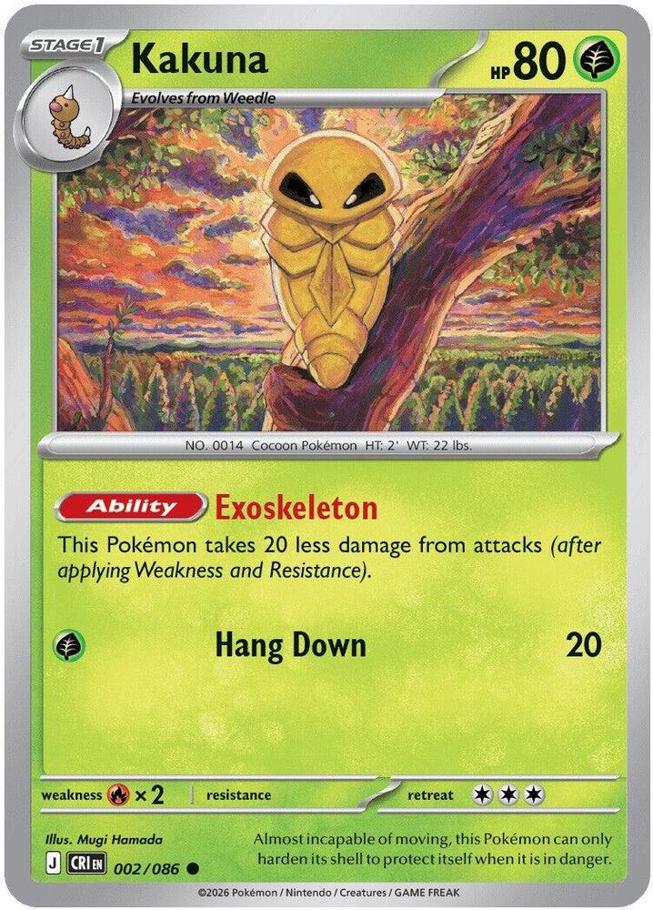 Pokemon - Chaos Rising - Kakuna - 002/086 - Normal