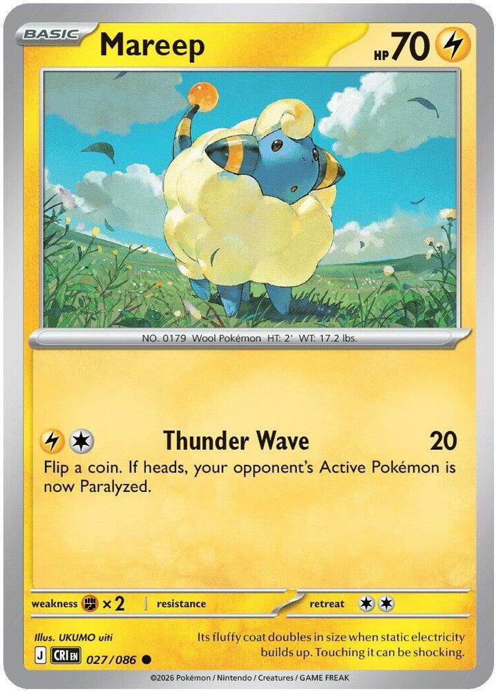 Pokemon - Chaos Rising - Mareep - 027/086 - Normal