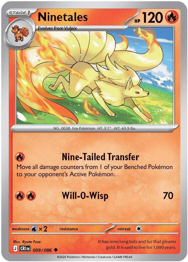 Pokemon - Chaos Rising - Ninetales - 009/086 - Normal