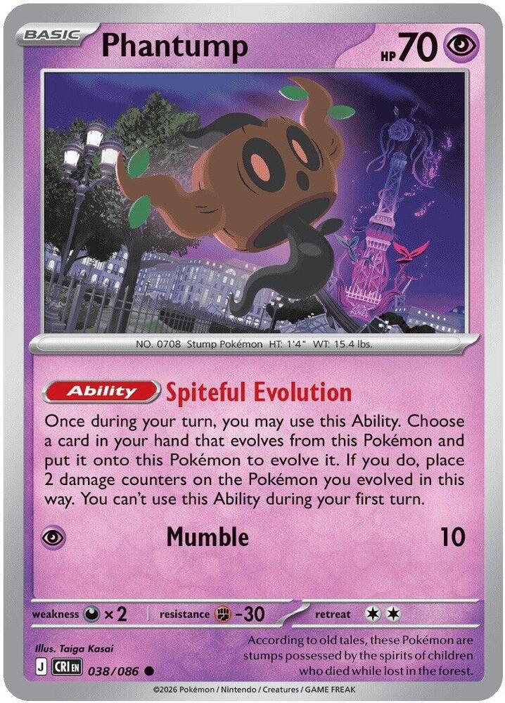 Pokemon - Chaos Rising - Phantump - 038/086 - Normal