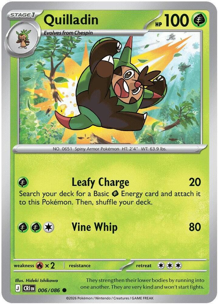 Pokemon - Chaos Rising - Quilladin - 006/086 - Normal