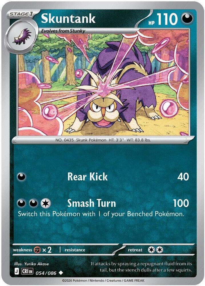 Pokemon - Chaos Rising - Skuntank - 054/086 - Normal