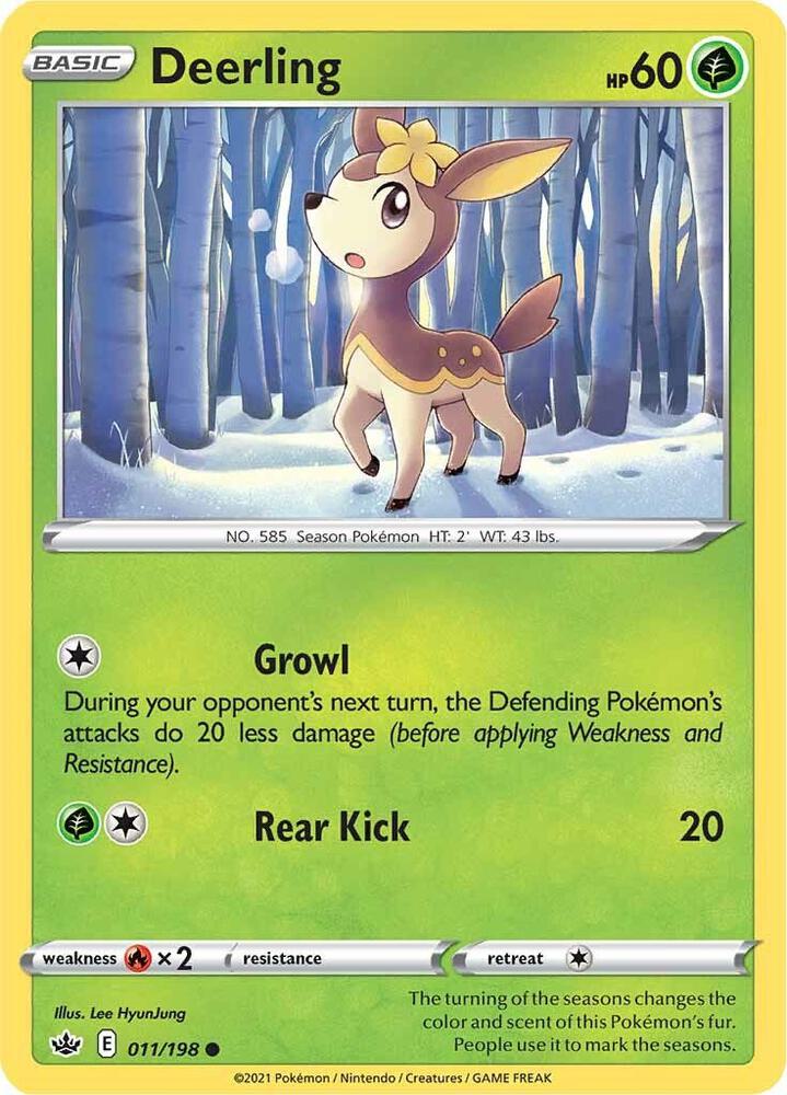 Pokemon - Chilling Reign - Deerling - 011/198 - Reverse Holofoil