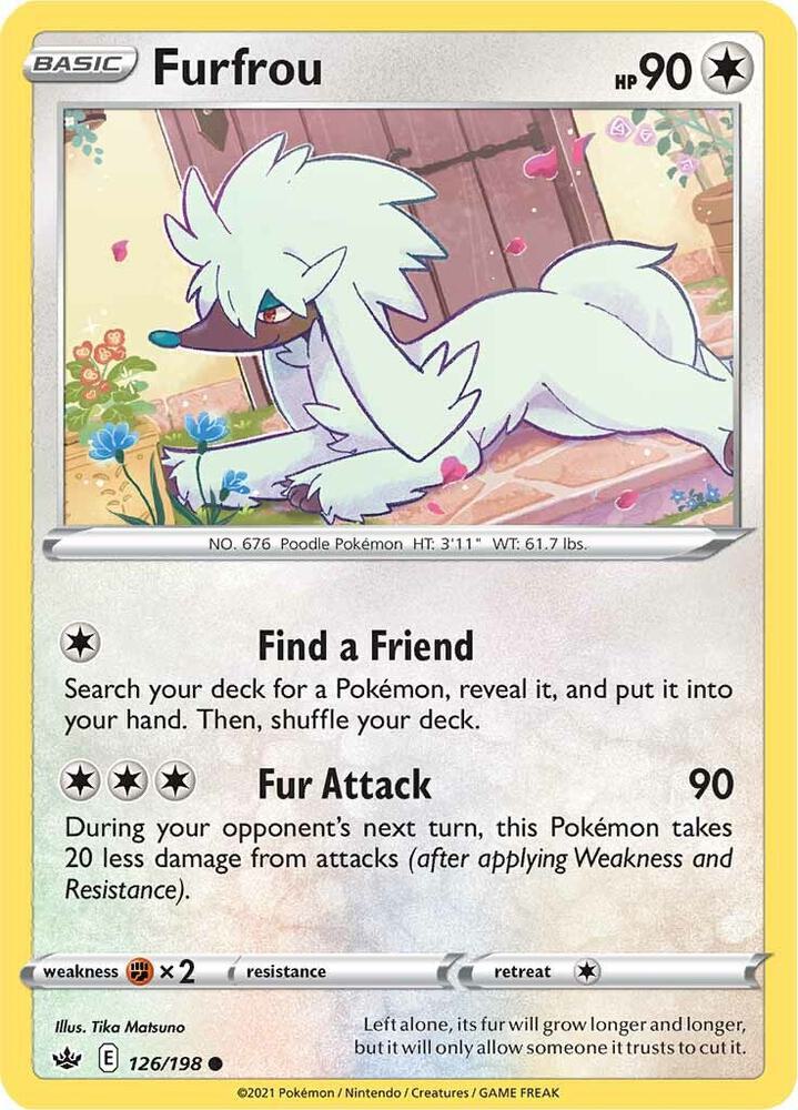 Pokemon - Chilling Reign - Furfrou - 126/198 - Reverse Holofoil