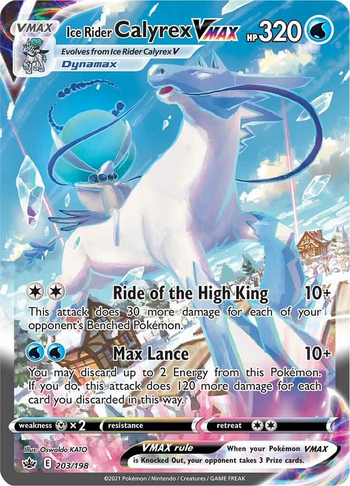 Pokemon - Chilling Reign - Ice Rider Calyrex VMAX - 203/198 - Holofoil