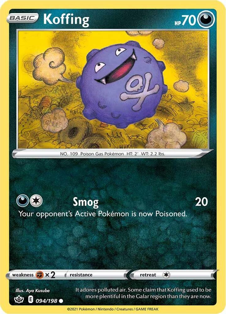 Pokemon - Chilling Reign - Koffing - 094/198 - Reverse Holofoil