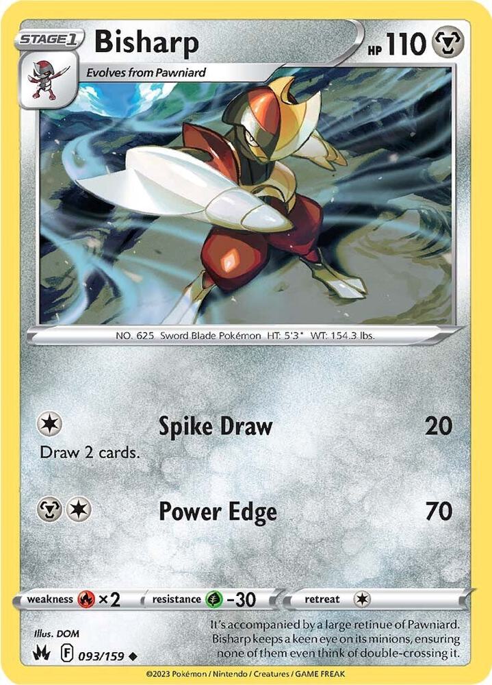 Pokemon - Crown Zenith - Bisharp - 093/159 - Reverse Holofoil