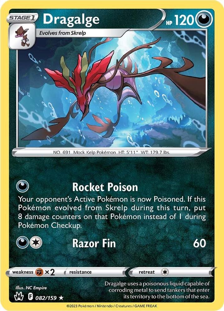 Pokemon - Crown Zenith - Dragalge - 082/159 - Reverse Holofoil