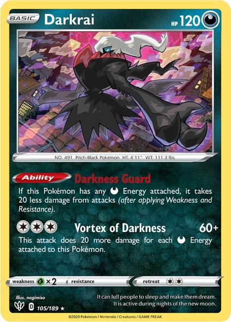 Pokemon - Darkness Ablaze - Darkrai - 105/189 - Holofoil
