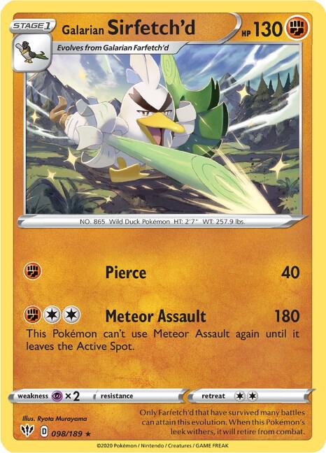 Pokemon - Darkness Ablaze - Galarian Sirfetch'd - 098/189
